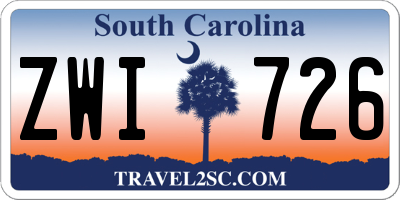 SC license plate ZWI726