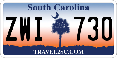 SC license plate ZWI730