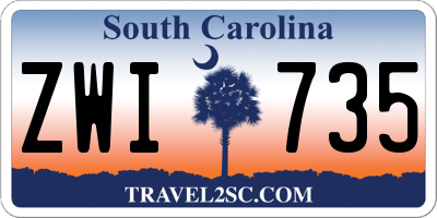 SC license plate ZWI735