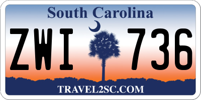 SC license plate ZWI736