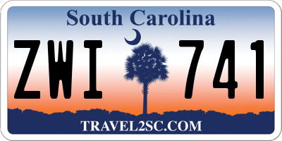 SC license plate ZWI741