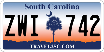 SC license plate ZWI742
