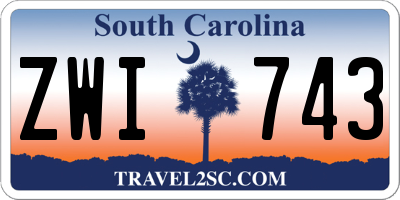 SC license plate ZWI743