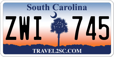 SC license plate ZWI745