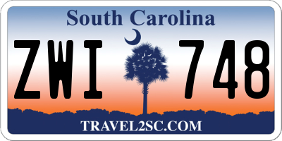 SC license plate ZWI748