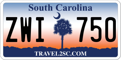 SC license plate ZWI750