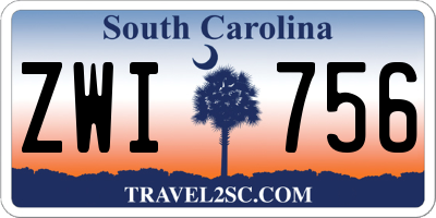 SC license plate ZWI756