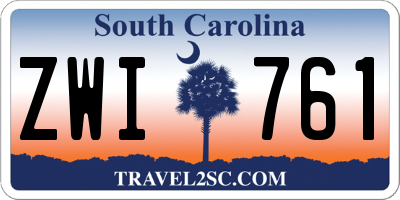 SC license plate ZWI761