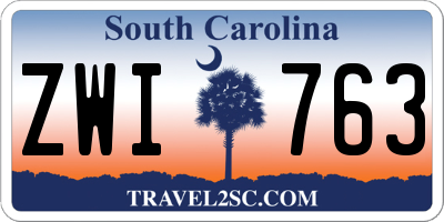 SC license plate ZWI763