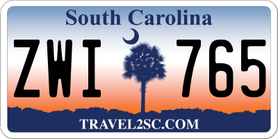 SC license plate ZWI765