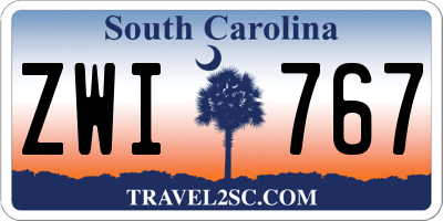 SC license plate ZWI767