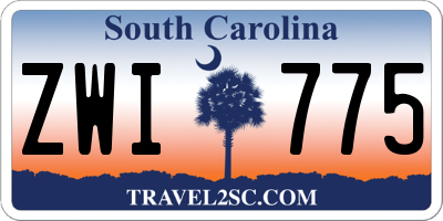 SC license plate ZWI775