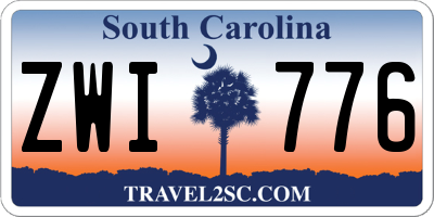 SC license plate ZWI776