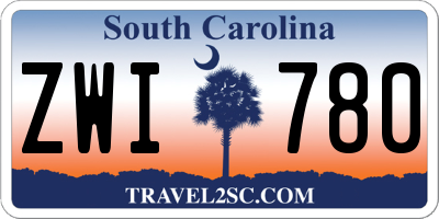 SC license plate ZWI780