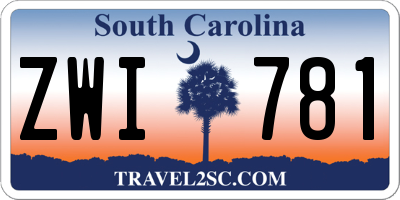SC license plate ZWI781