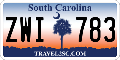 SC license plate ZWI783