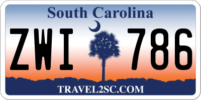 SC license plate ZWI786