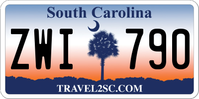 SC license plate ZWI790