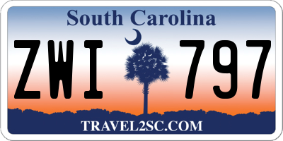 SC license plate ZWI797