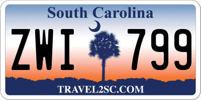 SC license plate ZWI799