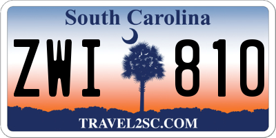 SC license plate ZWI810