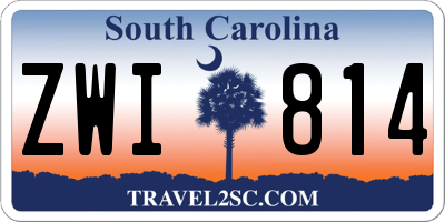 SC license plate ZWI814