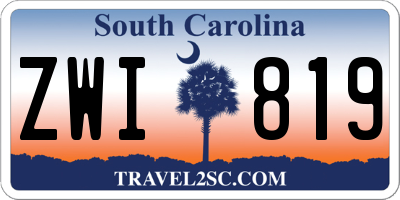 SC license plate ZWI819