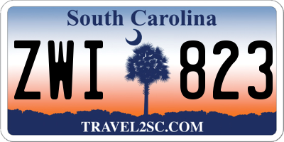 SC license plate ZWI823