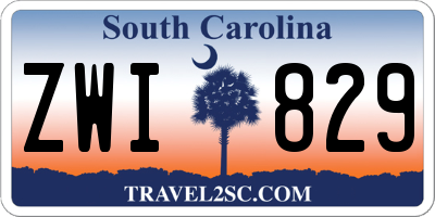 SC license plate ZWI829