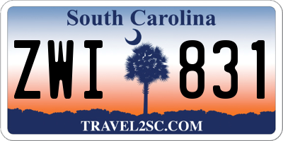 SC license plate ZWI831
