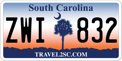 SC license plate ZWI832