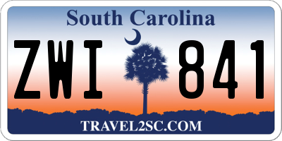 SC license plate ZWI841