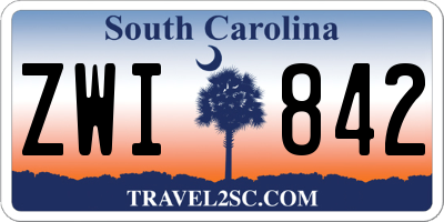 SC license plate ZWI842