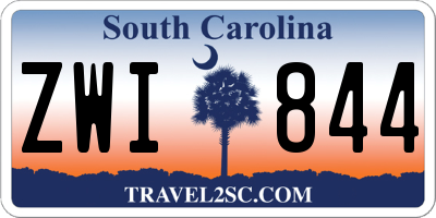 SC license plate ZWI844