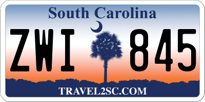 SC license plate ZWI845