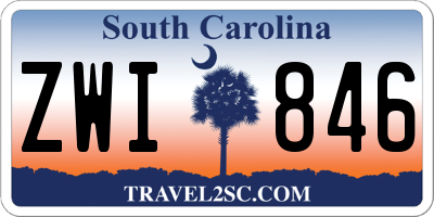 SC license plate ZWI846