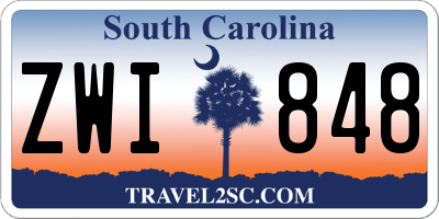 SC license plate ZWI848