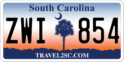 SC license plate ZWI854