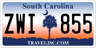 SC license plate ZWI855