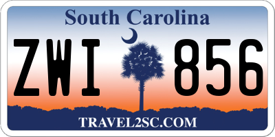 SC license plate ZWI856