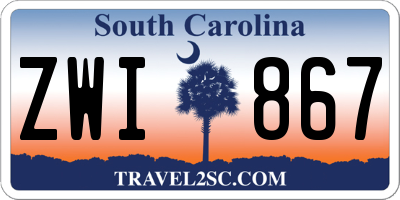 SC license plate ZWI867