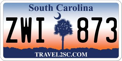 SC license plate ZWI873