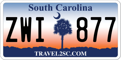 SC license plate ZWI877