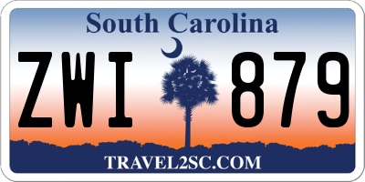 SC license plate ZWI879