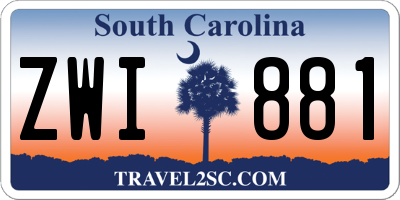 SC license plate ZWI881