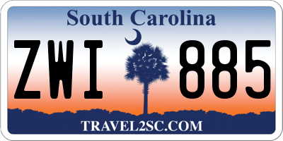 SC license plate ZWI885
