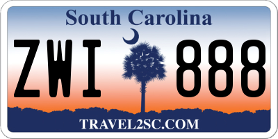 SC license plate ZWI888