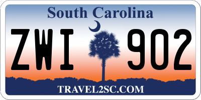 SC license plate ZWI902