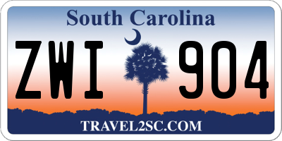 SC license plate ZWI904