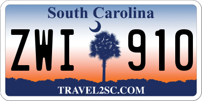 SC license plate ZWI910